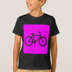 Bicycle Sign - Magenta T-Shirt