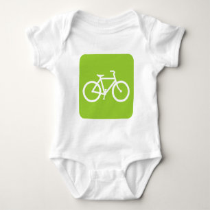 Bicycle Sign - Martian Green Baby Bodysuit