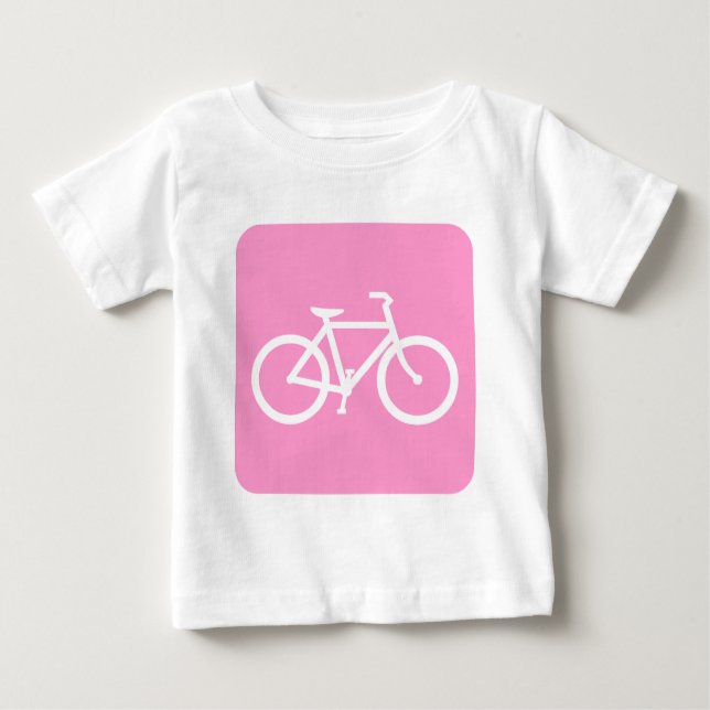 Bicycle Sign - Pink Baby T-Shirt (Front)