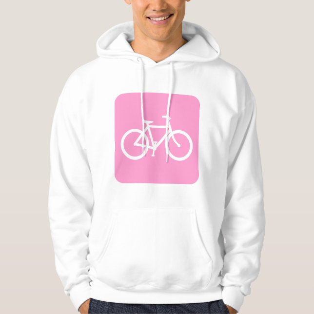 Bicycle Sign - Pink Hoodie (Front)