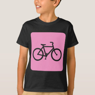 Bicycle Sign - Pink T-Shirt