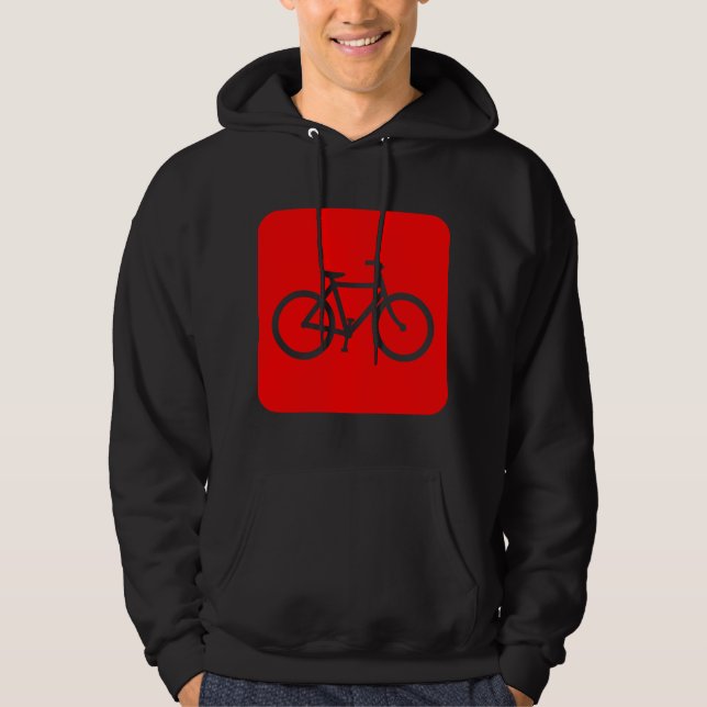Bicycle Sign - Red Hoodie (Front)