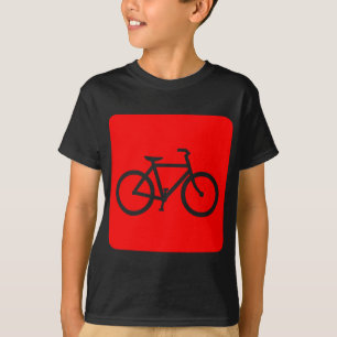 Bicycle Sign - Red T-Shirt