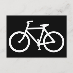 bicycle silhouette invitation