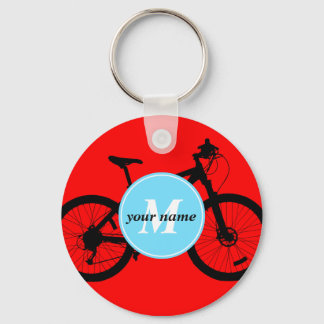 Bicycle Silhouette Key Ring