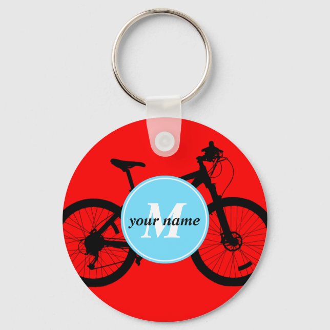 Bicycle Silhouette Key Ring (Front)
