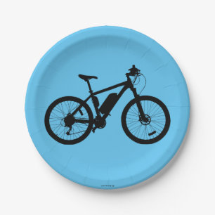 Bicycle Silhouette Paper Plate