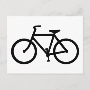 bicycle silhouette postcard