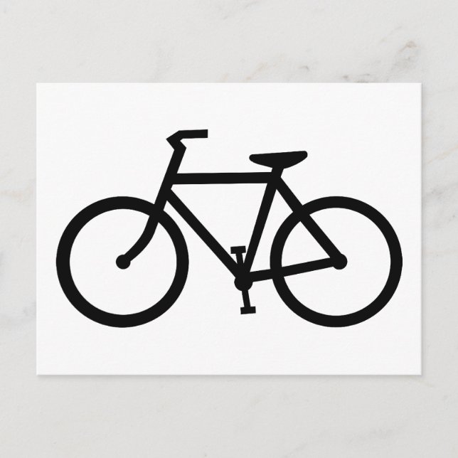 bicycle silhouette postcard (Front)