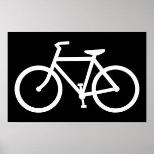 bicycle silhouette poster