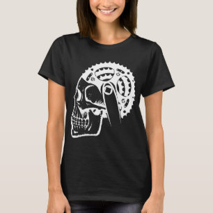Bicycle Skull Skeleton Cycling Mountain Bike Humou T-Shirt