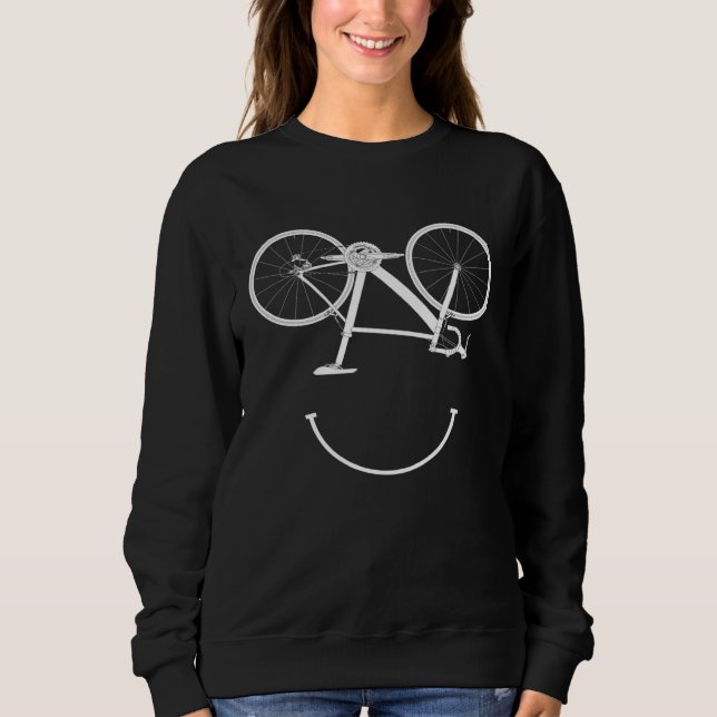 Bicycle Smile Cyclist Bicycle Rider Cycling Bike T Sweatshirt (Front)