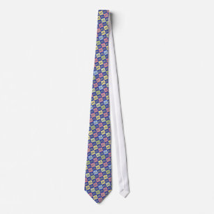 bicycle squared pattern tie