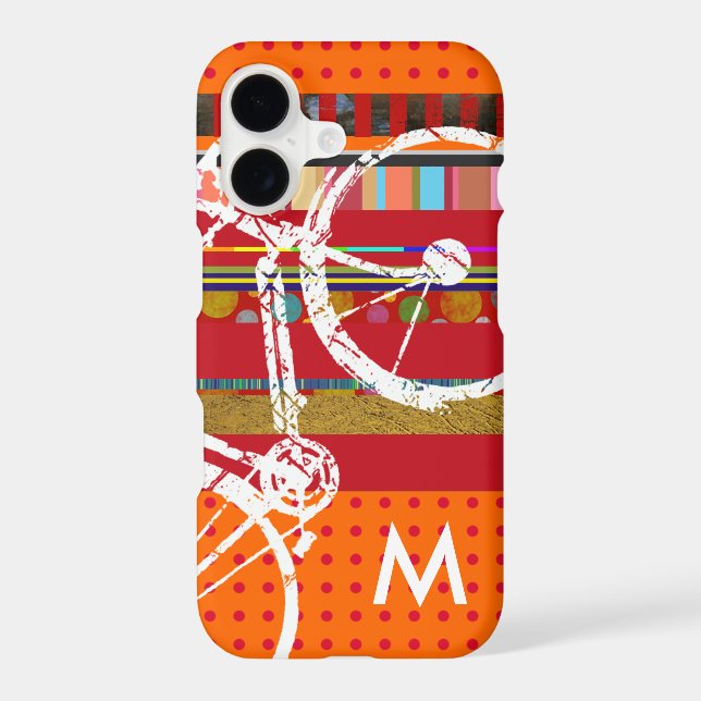 Bicycle, stripes and custom initial (Back)