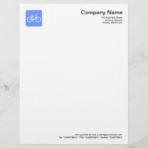 Bicycle Symbol - Baby Blue Customised Letterhead