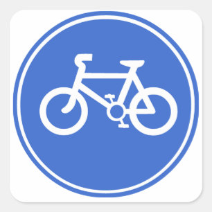 Bicycle Symbol Square Sticker