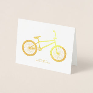Bicycle Thank You Foil Card