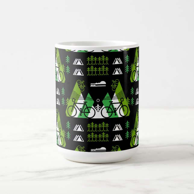 Bicycle-Themed Present Print Coffee Mug (Center)