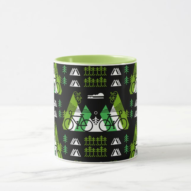 Bicycle-Themed Present Print Mug (Center)