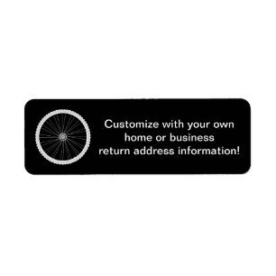 Bicycle Tire Personalised Return Address Labels
