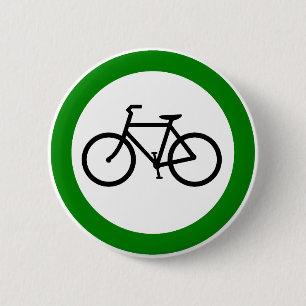 Bicycle Traffic Highway Sign 6 Cm Round Badge