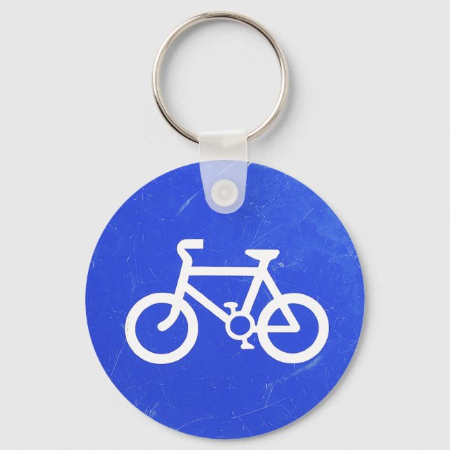 Bicycle Traffic Sign Keychain (Front)