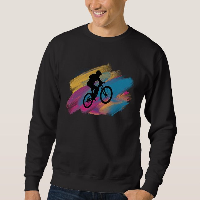 Bicycle Tricks Biker Stunt Racing Bike Rider Sweatshirt (Front)