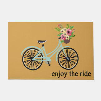 Bicycle Welcome Mat, Bike Doormat, Bike Rider Gift Doormat