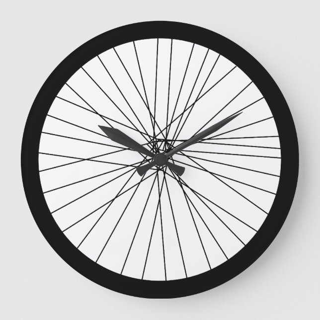 Bicycle Wheel clock (2D printed graphic) (Front)