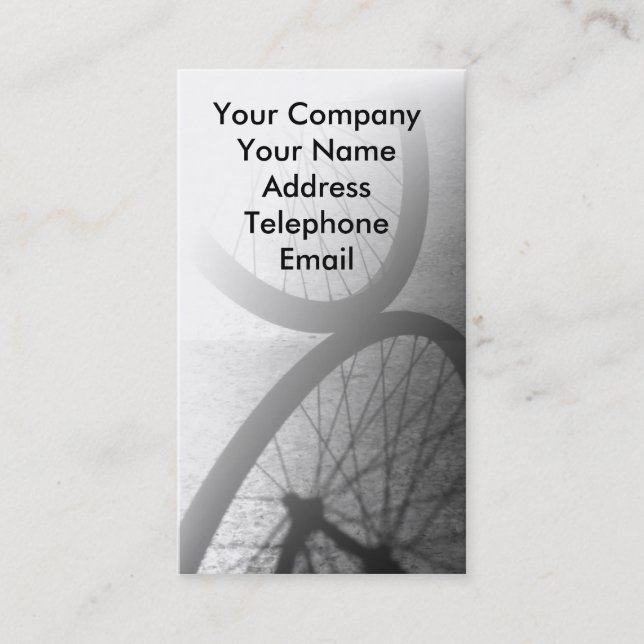 Bicycle Wheel Reflection Business Card (Front)