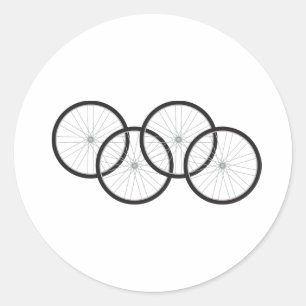 Bicycle Wheels Classic Round Sticker