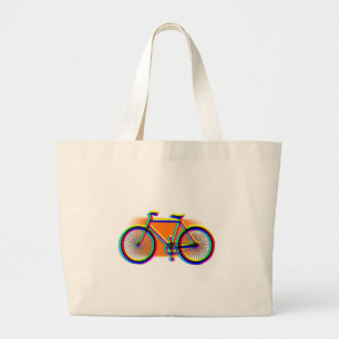 Bicycle Wheels Sport Family Friend Destiny Rainbow Large Tote Bag