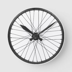 bicycle wire wheel round clock