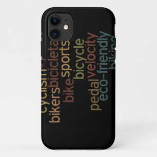 bicycle word cloud iPhone 11 case