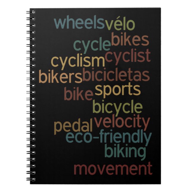 bicycle word cloud notebook (Front)