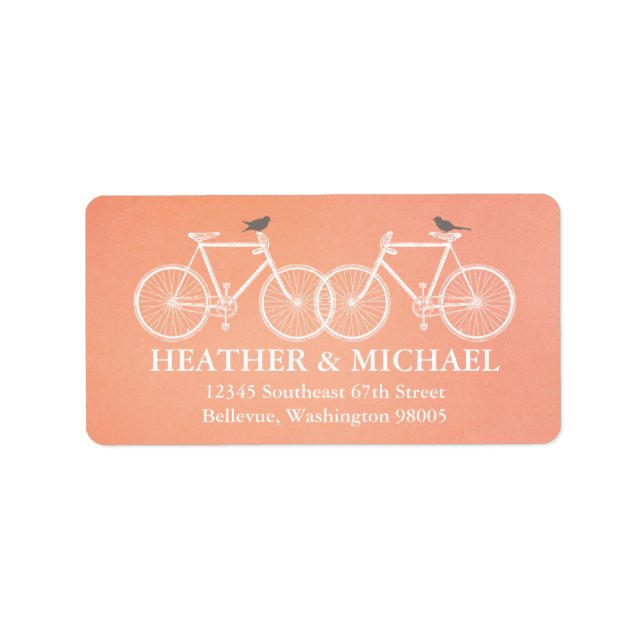 Bicycles and Birds Return Address Label (Front)
