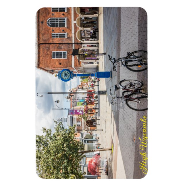 Bicycles and the Millenium Clock, High Wycombe Magnet (Vertical)