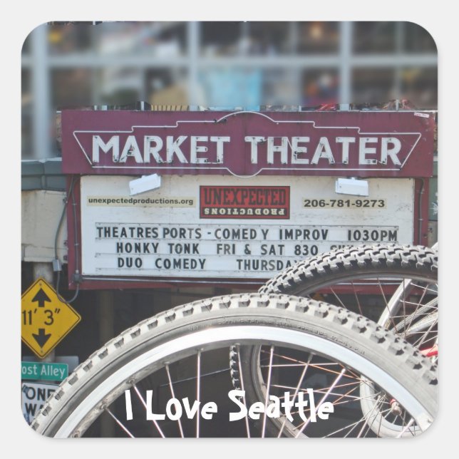 Bicycles at the Theatre Square Sticker (Front)