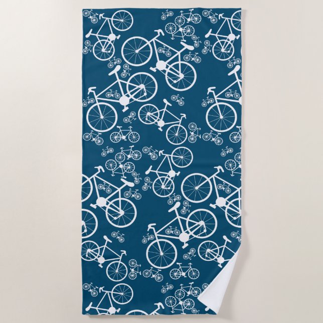 Bicycles Big and Small Beach Towel (Front)