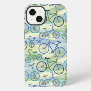Bicycles Blue Green iPhone case