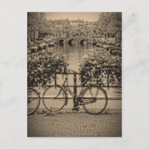 Bicycles & Canals - Classic Amsterdam - Postcard
