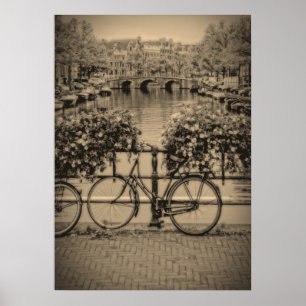 Bicycles & Canals - Classic Amsterdam - Poster