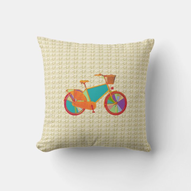 bicycles / colourful bike cushion (Front)