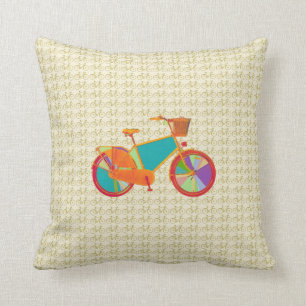 bicycles / colourful bike cushion