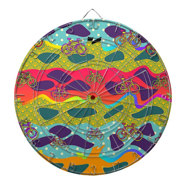 Bicycles Fun Novelty  Dartboard (Front)