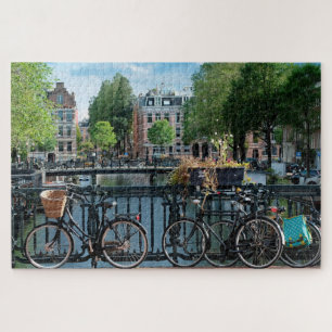Bicycles in Amsterdam. Jigsaw Puzzle