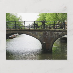 Bicycles on Amsterdam Bridge PostCard