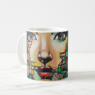 Bicycles on Graffiti wall Coffee Mug