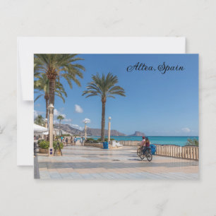 Bicycles on the promenade postcard