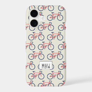 Bicycles Pattern custom monogram phone cases
